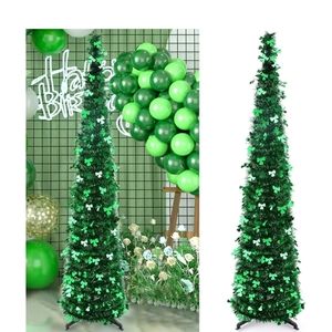 5' St Patrick's Day Tree Patty's Collapsible GREEN NEW
